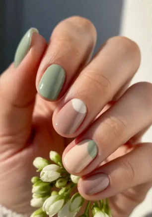 Minimal ve Soft Nail Art örnek 4