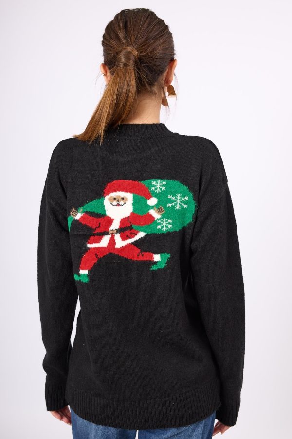 Çam Ağacı Desenli Unisex Yılbaşı Kazağı