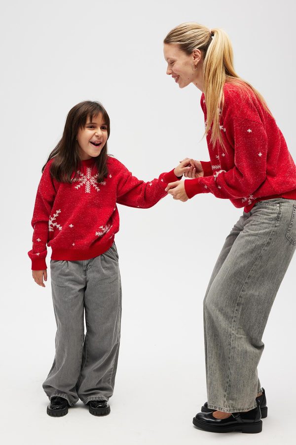 Kartanesi Desenli Unisex Yılbaşı Kazağı