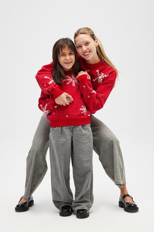 Kartanesi Desenli Unisex Yılbaşı Kazağı