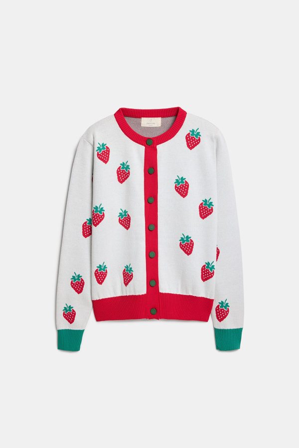 Peraluna Strawberry Hırka, Kadın Triko Hırka