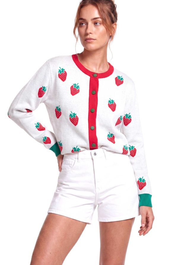 Peraluna Strawberry Hırka, Kadın Triko Hırka